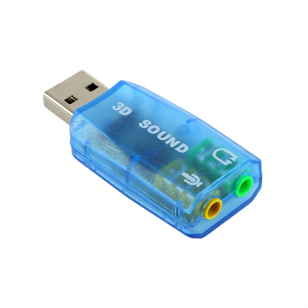 Горячая Новая акция 3D Аудио карта USB 1,1 Микрофон/Динамик адаптер объемный звук 7 CH для ноутбука
