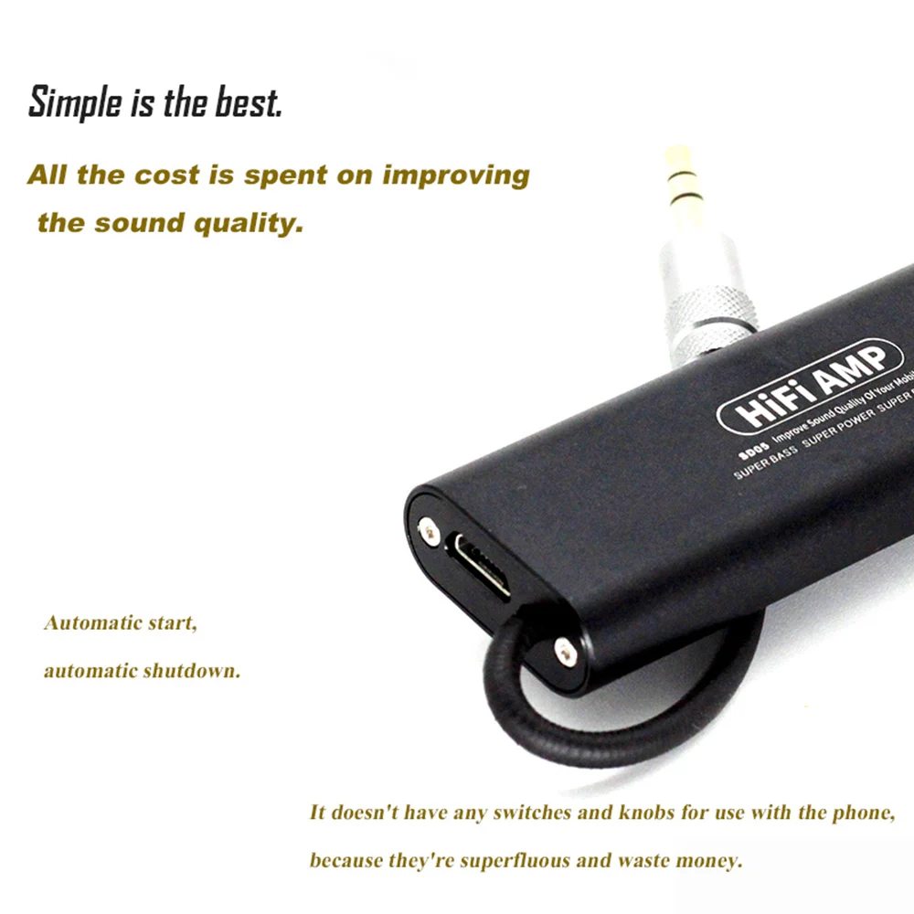 1pc SD05 Professional Portable HIFI Headphone Amplifier Mini 3 5mm Headphone Audio Amplifier for Mobile Phones