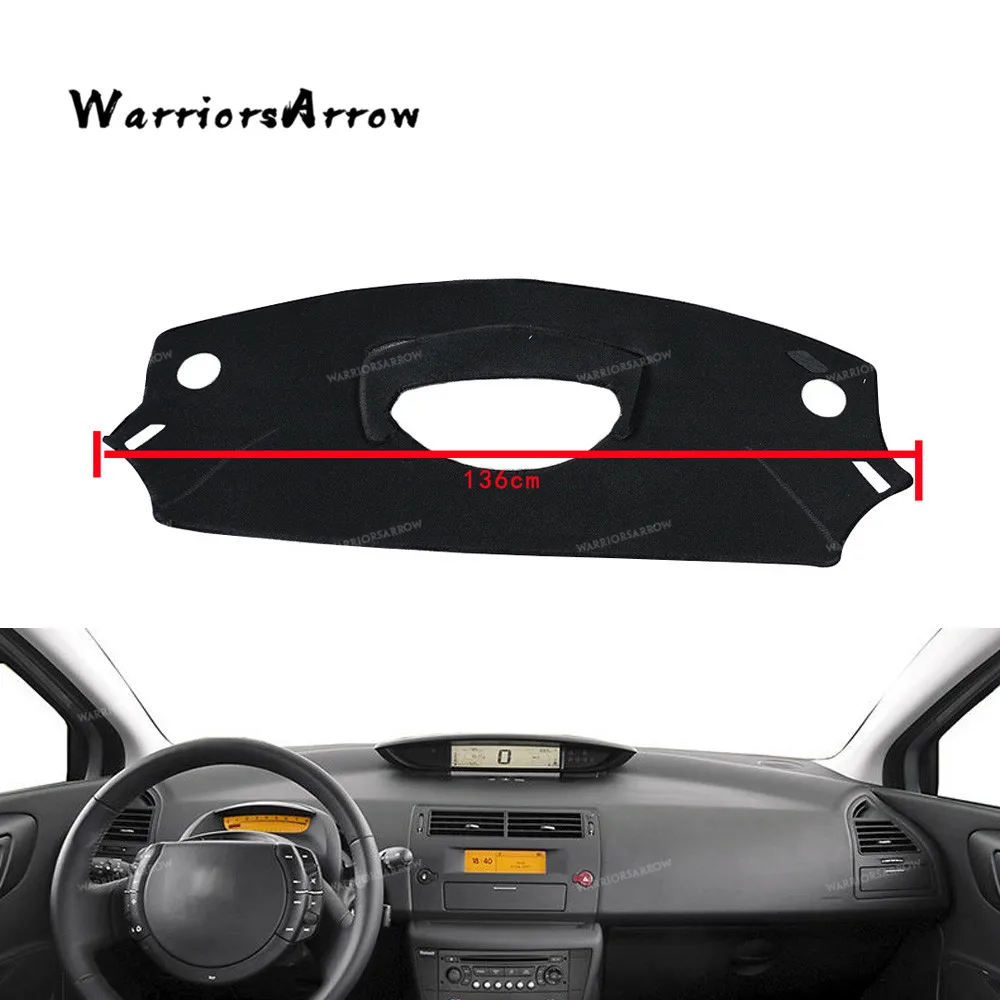 

Black Dashboard Cover Dashmat Dash Mat Pad Sun Shade Dash Board Cover Carpet Protective Mat For Citroen C4 C-Quatre 2004-2010
