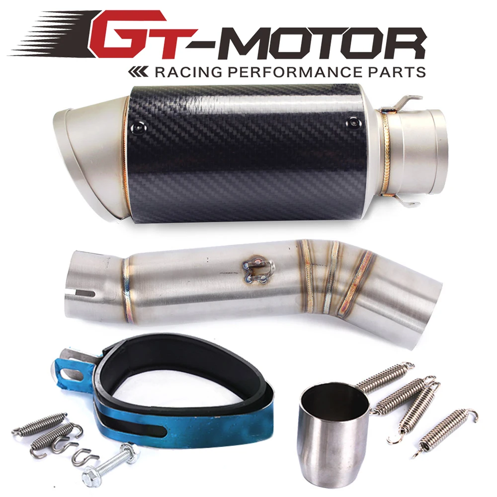 GT Motor Motorcycle Exhaust middle pipe + Muffler for HONDA CBR400