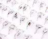 Wholesale Lots Job 20Pcs White Crystal Rhinestone Women Rings Engagement Wedding Party Gift Fashion Jewelry HOT 1