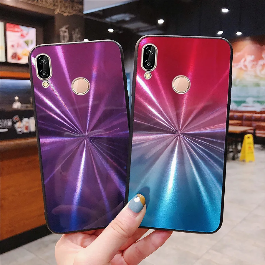 Новый роскошный градиентный чехол с узором CD для Huawei P20 Lite цветной телефона huawei Nova