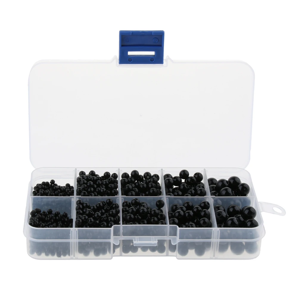 1380Pcs Black Plastic Safety Dolls Eyes with a Storage Box, For Teddy Bear Animal Doll Soft Toy DIY Making, 3/4/5/6/8mm