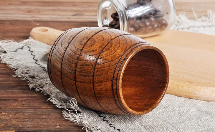 Креативная деревянная чашка для чая из японского дерева, ручная работа, чашка для пива с логотипом на заказ