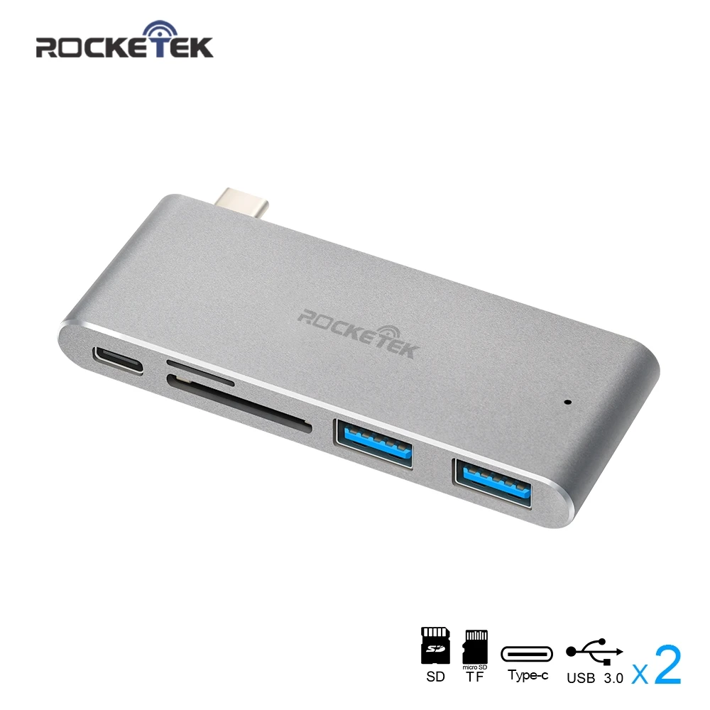 Usb концентратор Rocketek с портом usb type c 3 0 и кардридером для SD/TF карт|usb hub|usb hubhigh speed hub |