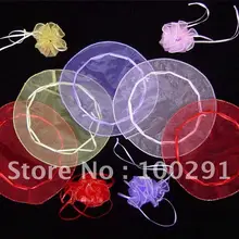 500 шт смешанных цветов 26 см круглый пользу свадебная сумочка из органзы Мешочки для подарков круглая сумка