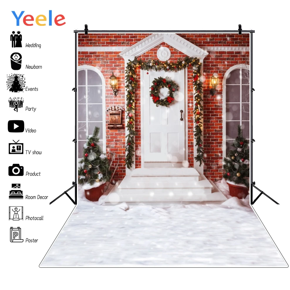 Yeele Photography Backdrops White Snow Door Outdoor Playground Christmas Trees Kid Photographic Backgrounds For The Photo Studio Yeele Photography Backdrops White Snow Door Outdoor Playground Christmas Trees Kid Photographic Backgrounds For The Photo Studio