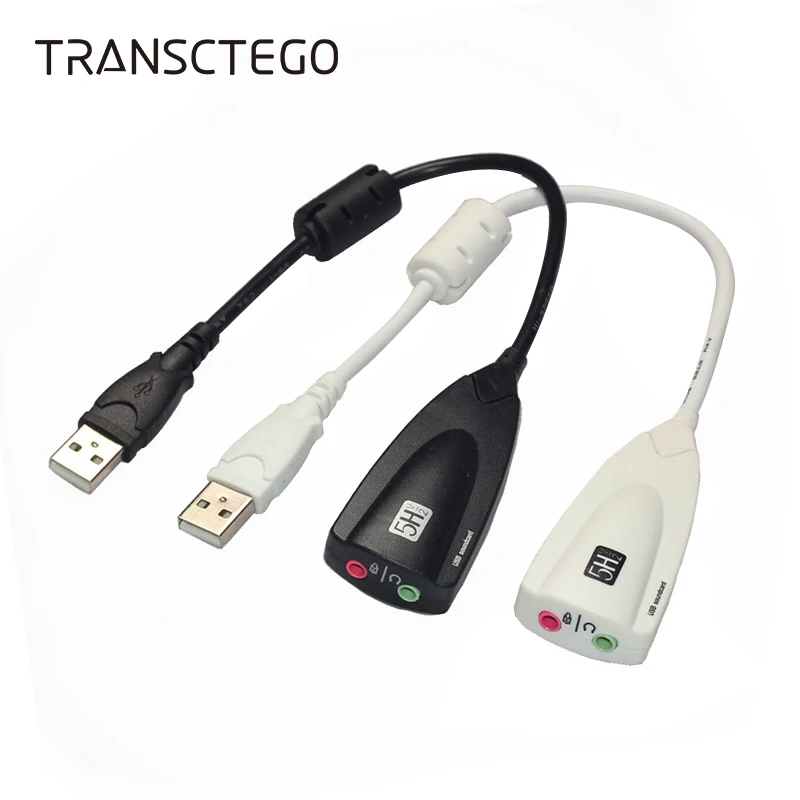 Звуковая карта USB 2 0 5HV2 внешний адаптер 7 1 каналов с 3D виртуальным звуком звуковая