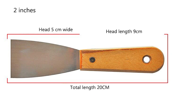 2 дюйма 20 см Многофункциональный марганцевая сталь шпатлевка нож антикоррозийный шпатель для штукатурки полированный скребок Инструмент