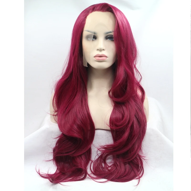 JOY&BEAUTY hair Long Wavy Synthetic Lace Front Wig 28inch Heat