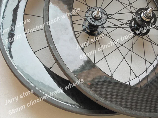 Карбоновое колесо велосипеда, фиксированная передача 700C одинарная скорость, от двери до двери обслуживание 88 мм