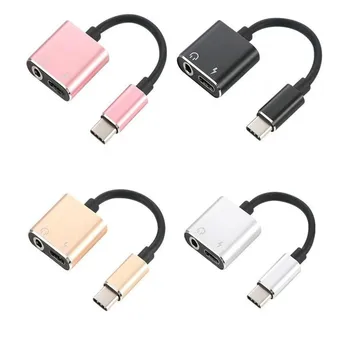 

2 in 1 Type C to 3.5mm Charger Audio Adapter Headphone Jack Cable Adapter for samsung s8 s9