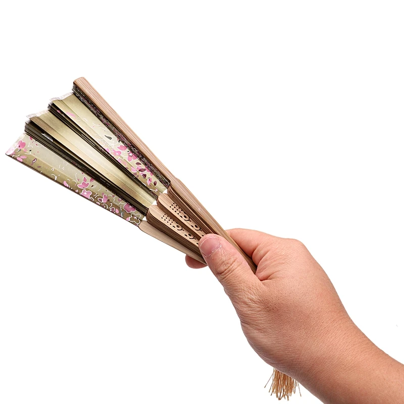 Горячая продажа Складной вентилятор бабочка Сакура шаблон вентилятор свадебный подарок