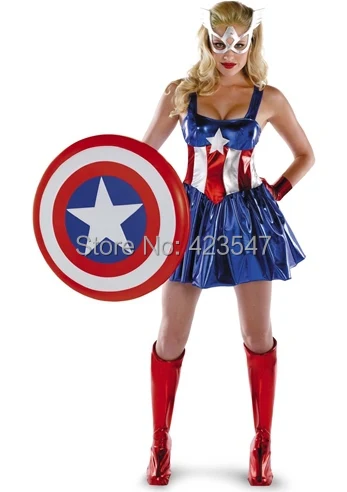 

Captain America Deluxe Female Adult Costume
