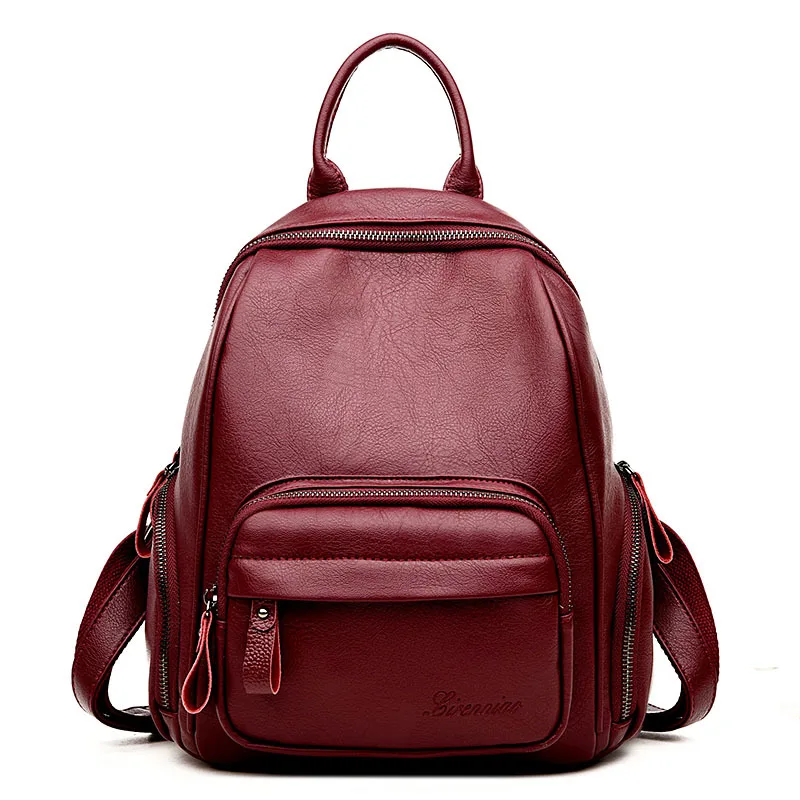 

Fashion Preppy Style Women Backpack Genuine Leather Backpacks for Teenage Girls School Shoulder Women Bag