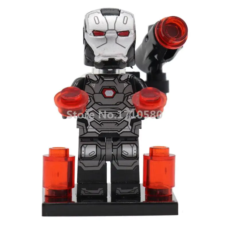 Goede Enkele Verkoop War Machine Rhodes MK Avengers Burgeroorlog SUPER HEROES Minifig Monteren Model DIY 3D Bouwstenen Kids Geschenken speelgoed