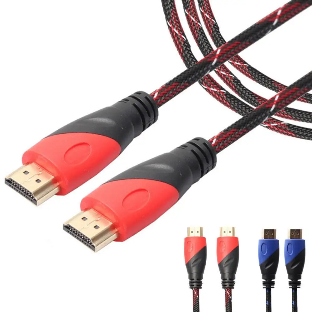 New 0.5 15M Male to Male Braided AV HD 3D HDMI Cable for PS3 Xbox HDTV