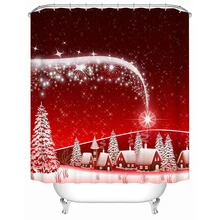 De noël Neigeux Nuit Étanche tissu-douche-rideau Écologique de Haute Qualité Rideaux De Douche Salle De Bains Rideau Y-115