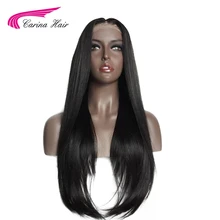 Carina Hair Peruvian Non-Remy Human Hair 150% Density Silk Base Wigs For Black Woman Natural Color Straight Full Lace Wigs