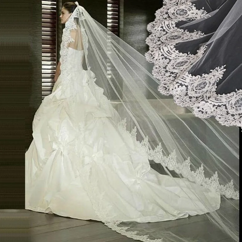 White-Ivory-Lace-Wedding-Veil-Bridal-Veil-2-5-Meters-Cathedral-Long-Wedding-Veils-Veu-De (1)