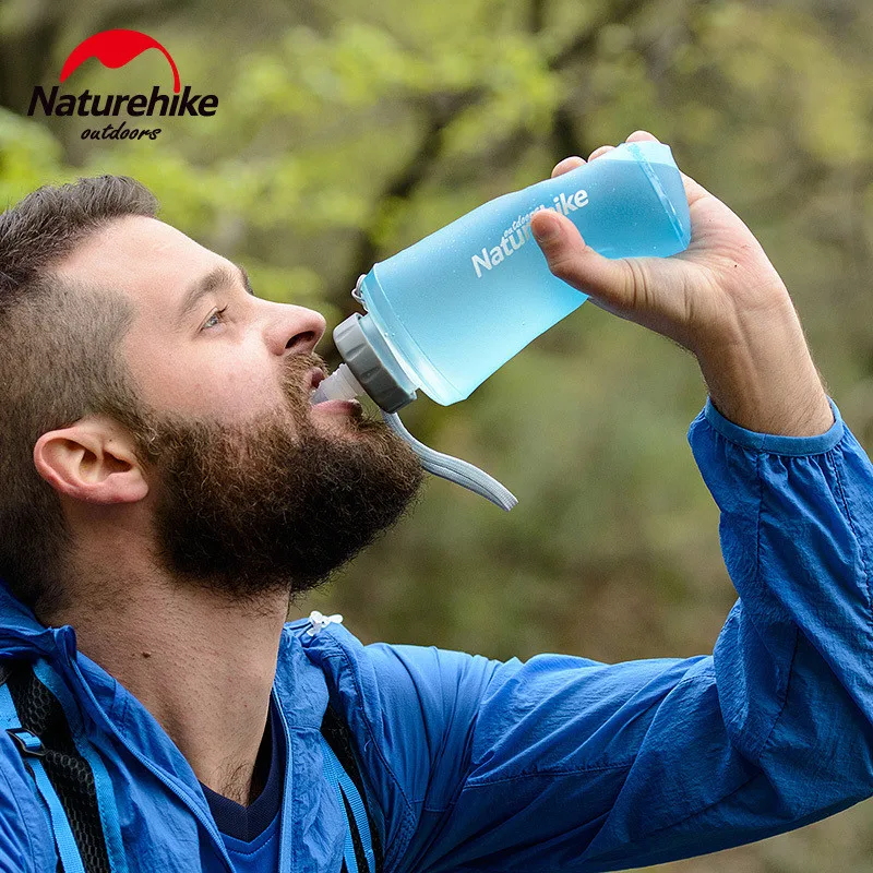 

Naturehike 500ml 750ml Latex Folding Bottle Ultralight antibacterial Water Bag For Outdoor Hiking Running Cycling