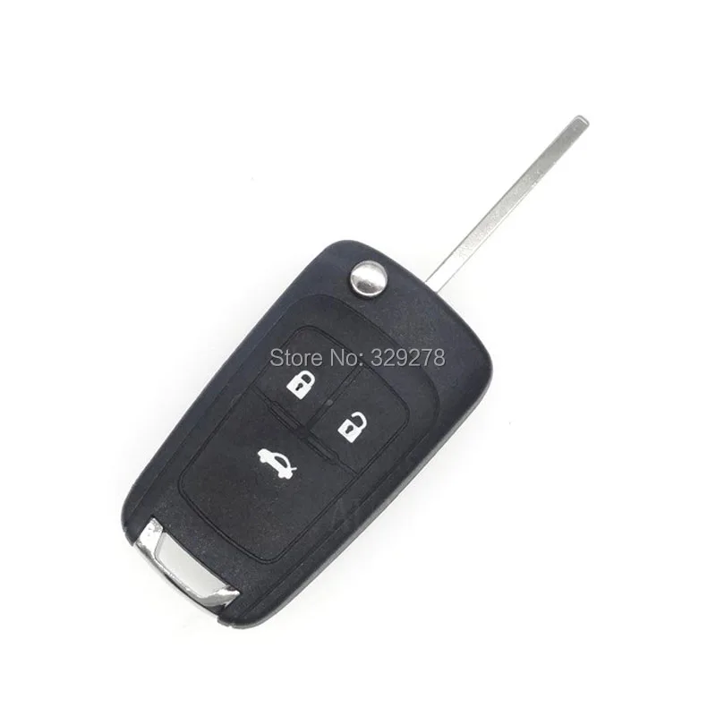 

Refit Car Key Case Shell Fob fits for CHEVROLET 3 buttons Spark Flip Remote Key Fob car key blank