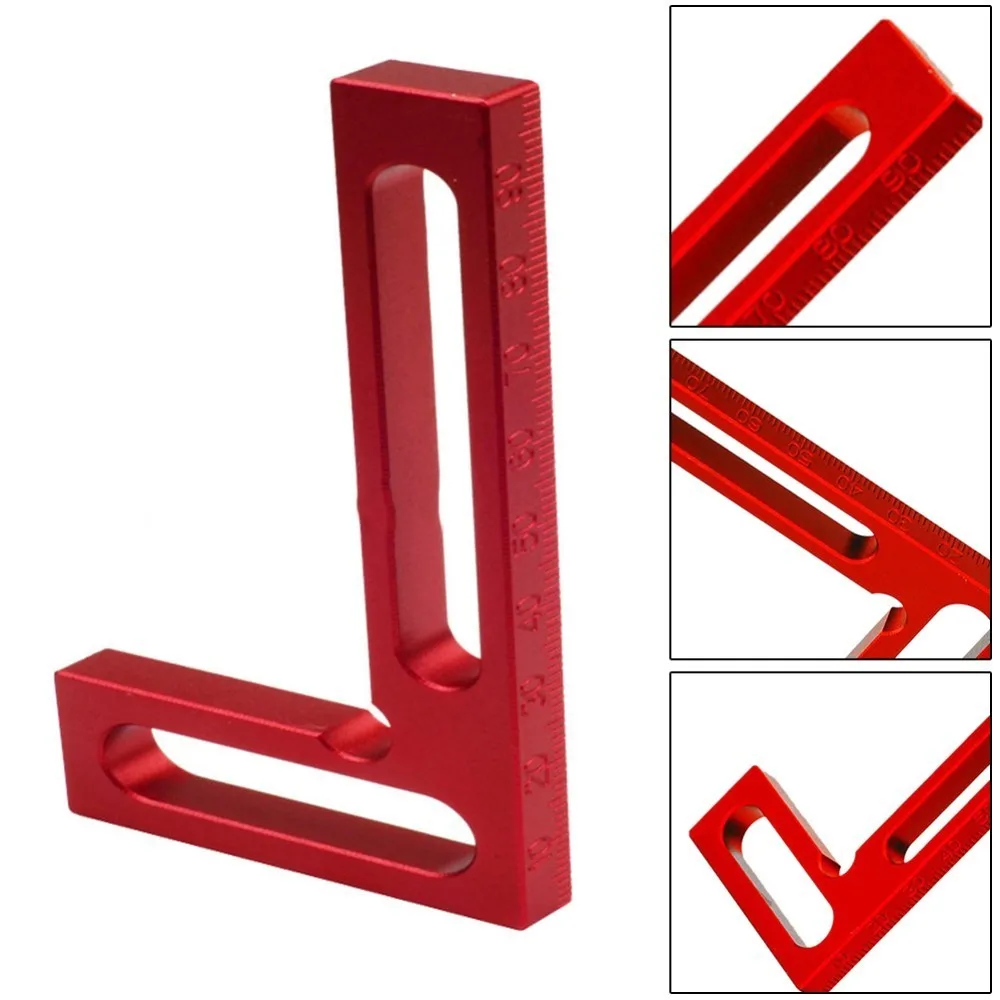 

90 Degree L Squares Right Angle Clamps Woodworking Carpenter Tool 100 * 50 * 7 Mm L Block Square Aluminium Alloy DIY Tools