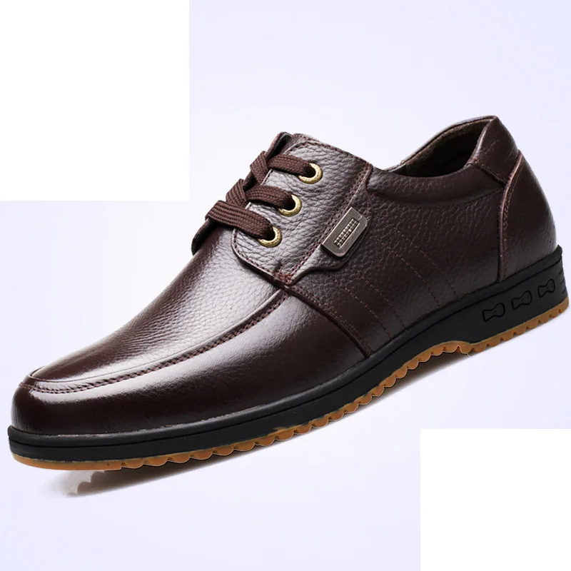 

Factory direct fashion explosion models natural leather wear men's shoes wedges low to help front strap leather casual shoes men
