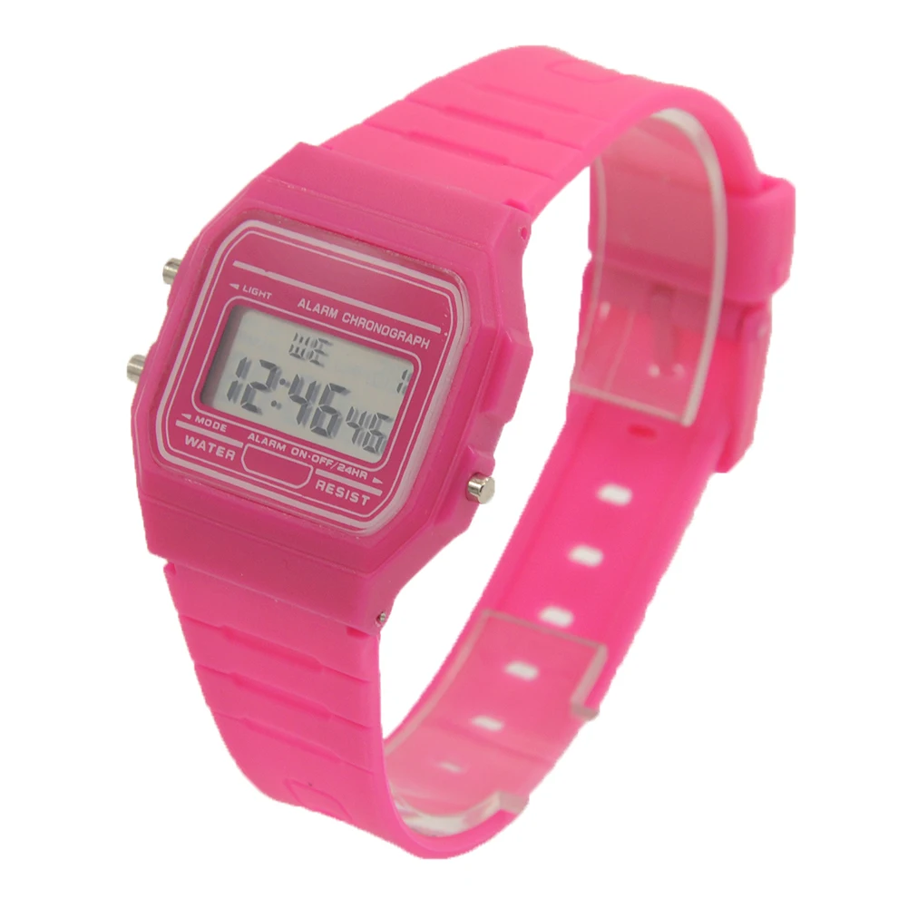 Лидер продаж модные цифровые резиновые силиконовые наручные часы для девушек и