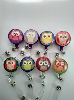 

Assorted Owls Retractable id badge reel 10pcs/lot