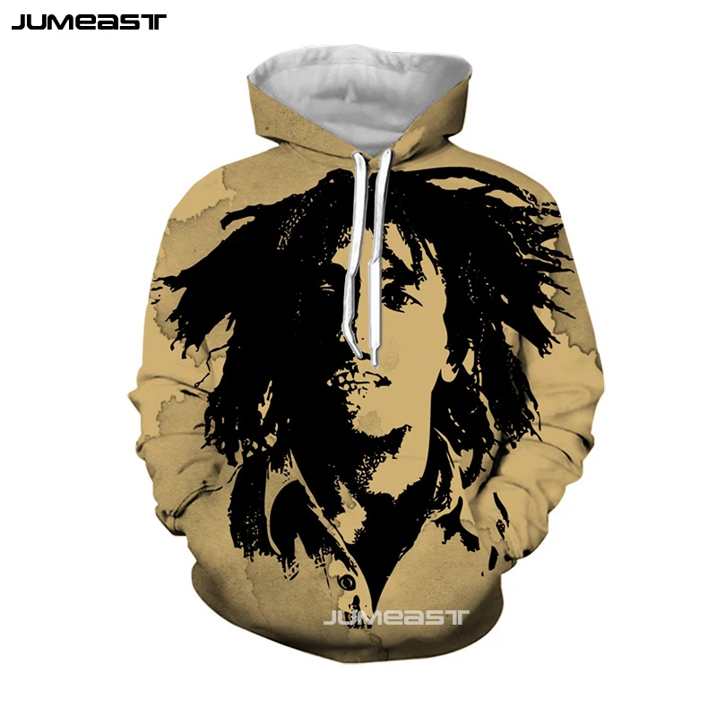 Мужские/женские толстовки с капюшоном Jumeast Bob Marley крутой Поющий певец курящий