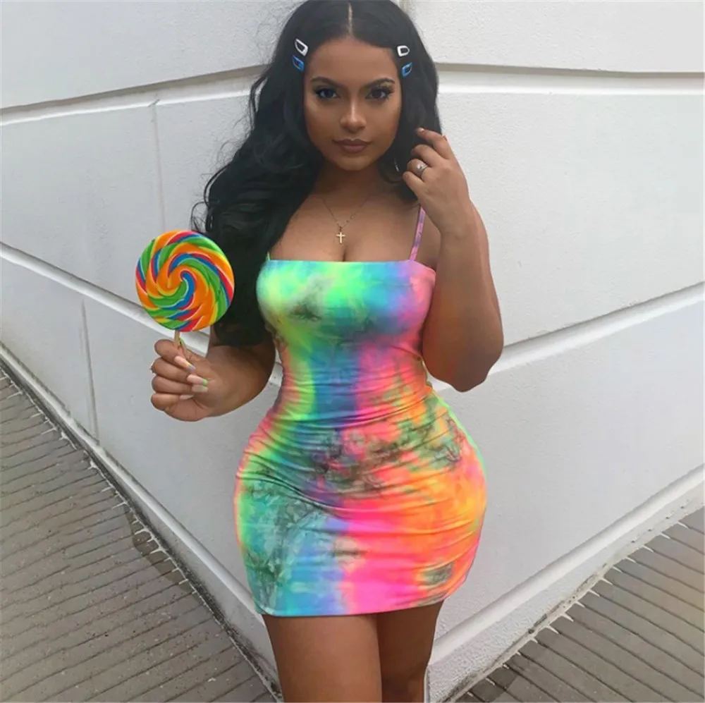 colorful mini dress