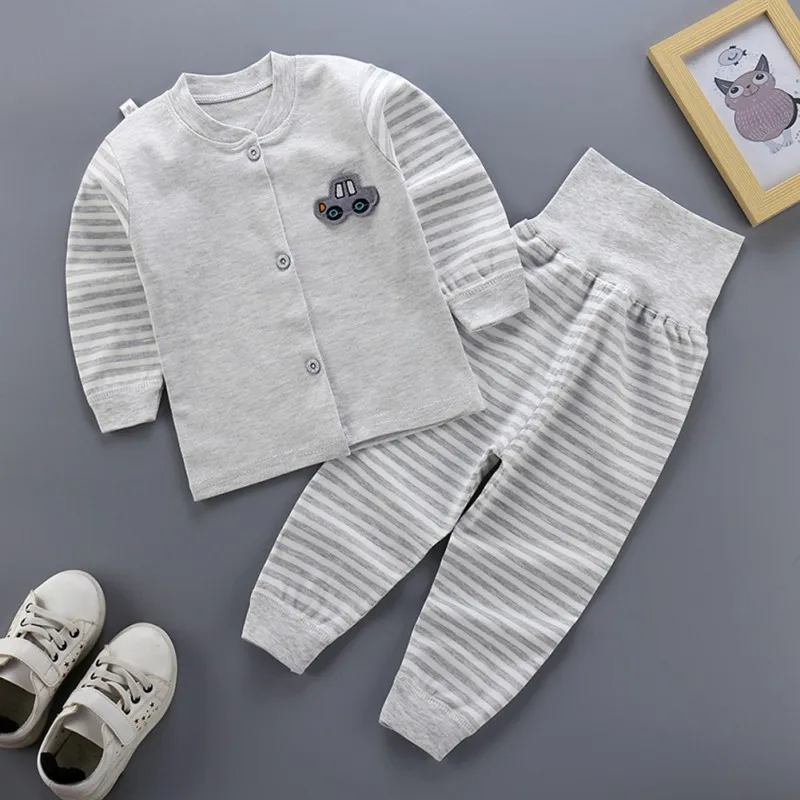 

Autumn Children Baby Boys Girls Casual Long Sleeve Cartoon Print Blouse Tops+Pants Trouser Costume Set