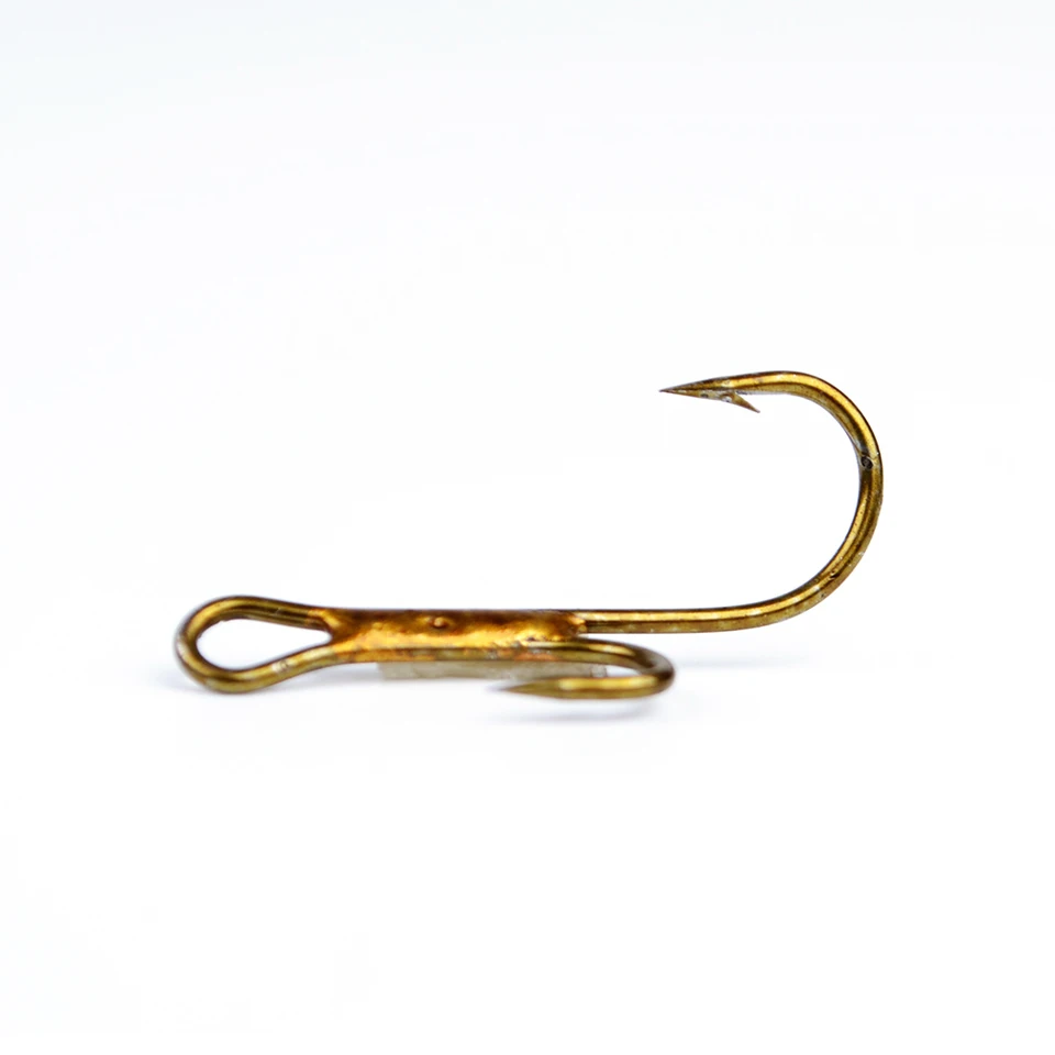 Lot De 20 Hameçons Doubles En Acier Carbone Doré - Tailles #1 à #4 - Pour Pêche En Eau Douce Et Eau Salée