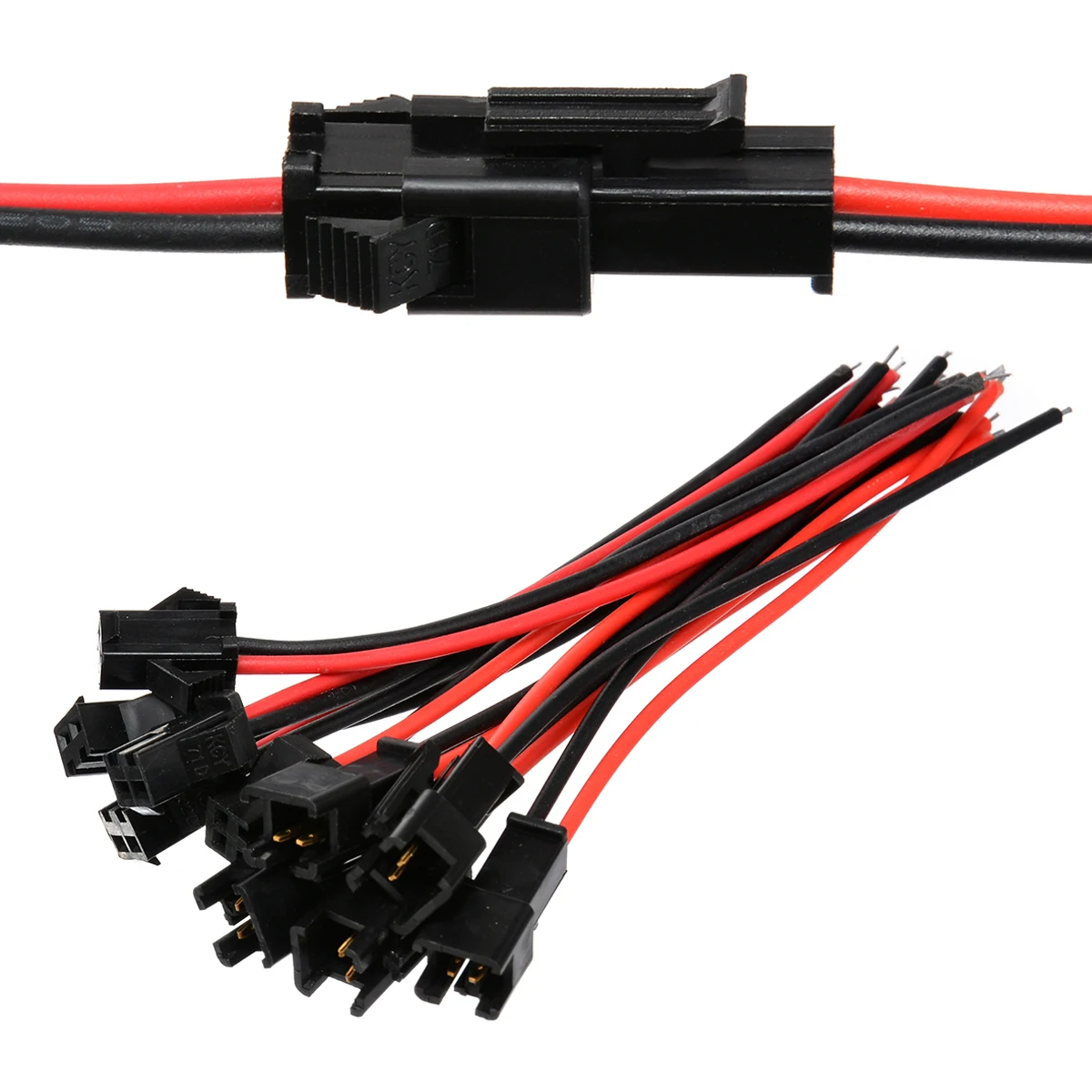 5 Pair Plastic Connectors Plug Cable 2 Pin SM Plug Connector Wire Male