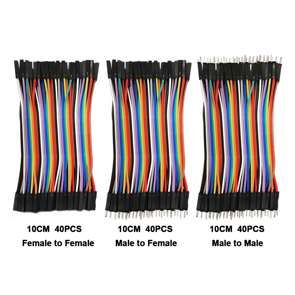 Dupont Line 120pcs 10cm MM + MF +FF Jumper Wire Cable for Arduino Brearboard DIY Projects