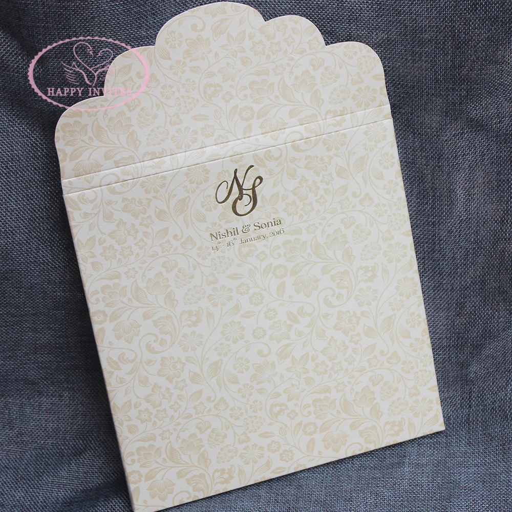 HI3025 - 19 Custom Luxury Wedding Invitation Cards in Laser Cut Design Made in China
