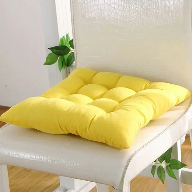 M Yellow Квадратный стул Подушка Открытый татами сиденье коврик красочные обеденный подушки для стульев офисный дом декоративный стул подушка ягодицы сиденье коврик - Цвет: M Yellow
