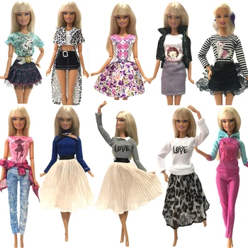 

NK 2020 1 Pcs Doll Dress Daily Wear Skirt Party Gown Blouse Girls' Outfit For Barbie Doll Child' Toys Best DIY Toys G3 JJ
