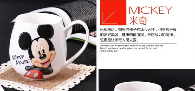 Горячее предложение! Распродажа! Мультяшные каваи Микки Минни чашки керамические кружки офисные Кофе Молоко чай чашка термос бутылка для воды 300 мл/400 мл рождественские подарки