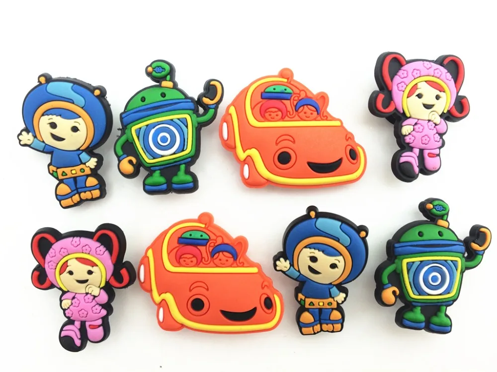 

8 Pcs PVC Team Umizoomi Shoe accessories Shoe Charms Shoe Decorations for Croc Bracelet Wristband Kid Gift