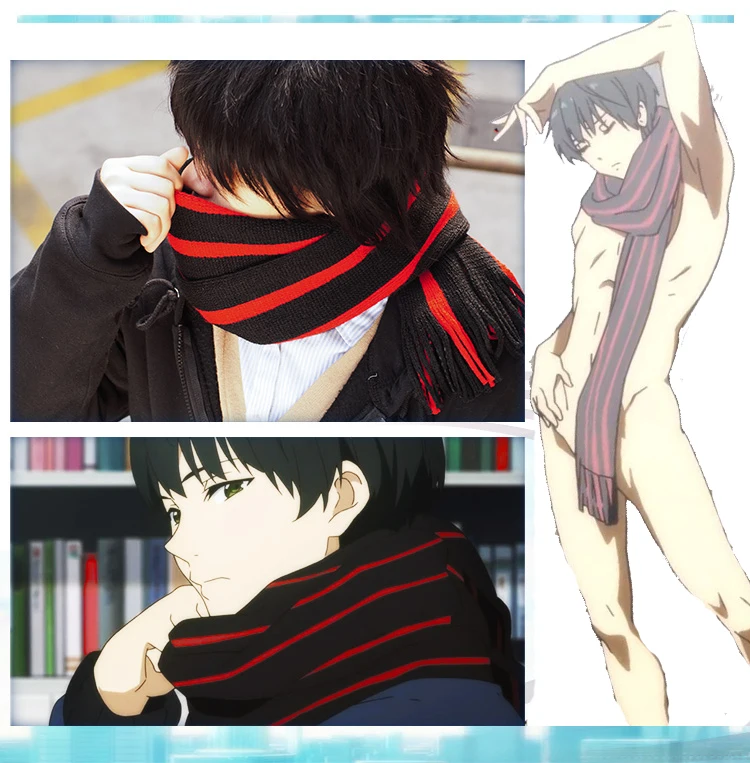 Аниме Kyokai no Kanata Nase Hiroomi Косплей длинный вязаный шарф Зимний шейный платок|free shipping