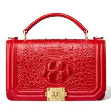 Gete Новая женская крокодиловая кожаная женская сумка через плечо из натуральной кожи крокодила маленький ароматный парусник леди