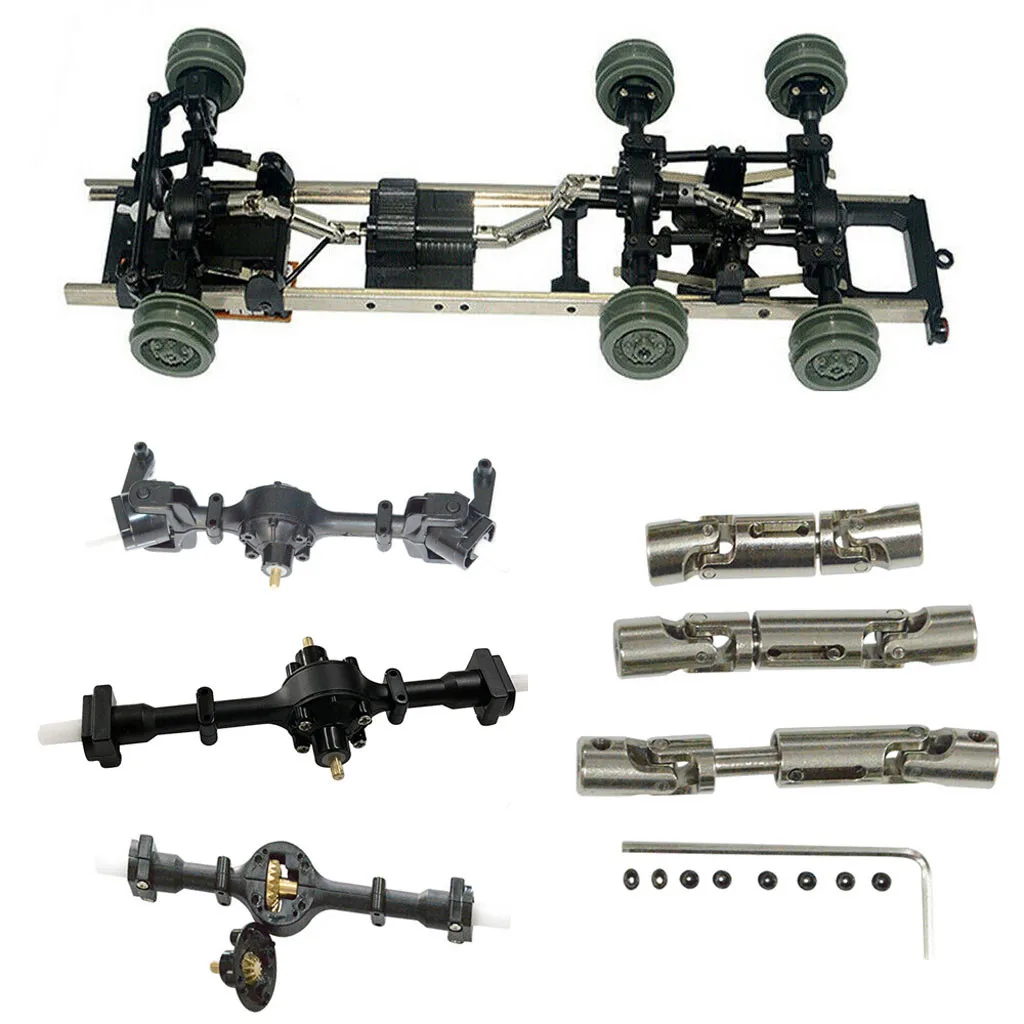 

Upgrade Metal Gear Sturdy Front +Central +Rear Axle With 1 Set Shaft Assembly Spare Part For WPL 6WD RC Car B-16 B-36 Accessorie
