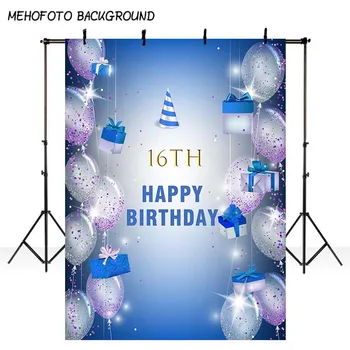 

Vinyl Photography Background 16's Birthday Party Adult Ceremony Balloons Fotografia Backgrounds for Photo Studio PA-044