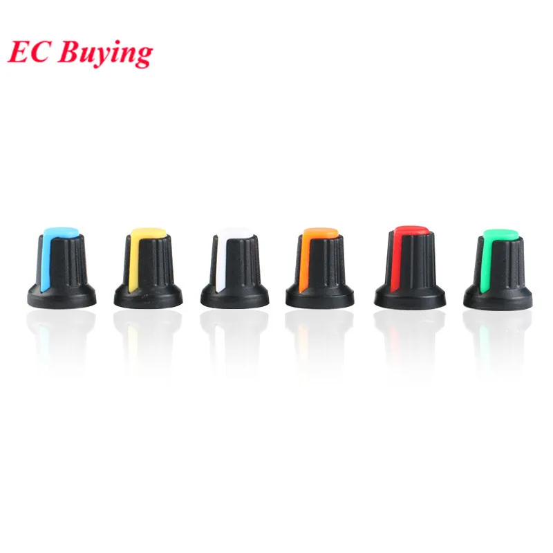 Potentiometer Knobs 30Pcs/lot WH148 Knob Cap 6mm Shaft Hole 6value*5PCS = 30PCS