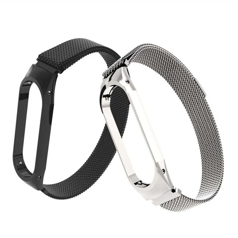 

Miband 3 Smart Bracelet Straps Stainless Steel Magnetic Clasp Wristband Colorful Milanese Loop Strap For Xiaomi Mi Band 3