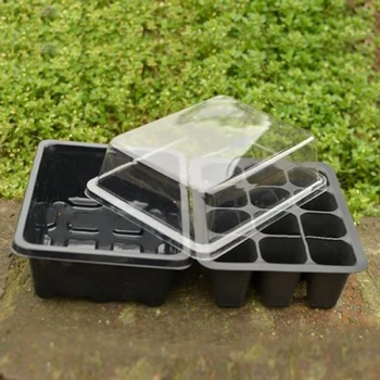 

12 Cell Hole Seedling Plate Mini Plant Seeds Growing Box Propagation Nursery Pot