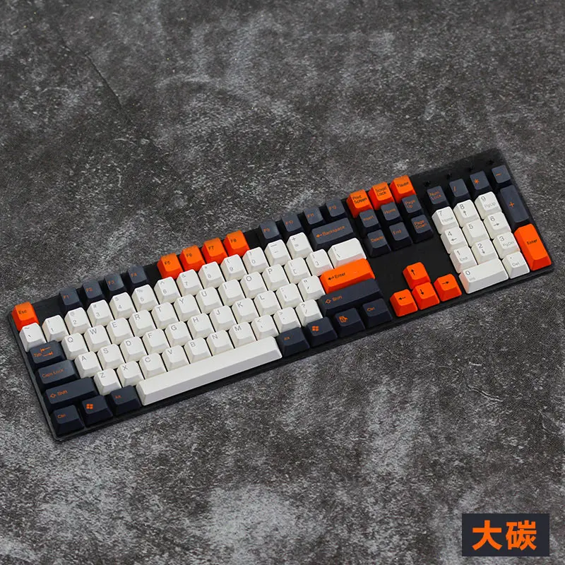 

Green Tank red alert mechanical keyboard cherry mx switch 104 keycaps Taihao Dolch double shot light Granite keycap OEM