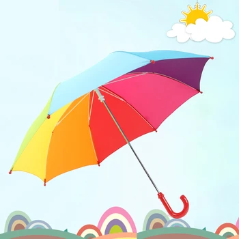 

Rainbow Creative UV Sun Umbrella Windproof Portable Rainbow Silk Umbrella Rain Women Kids Mens Gifts Paraguas Gift Ideas 60P30